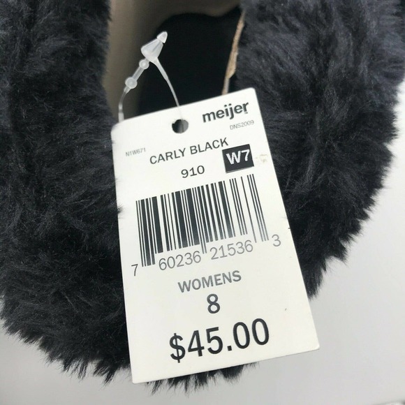 New! Falls Creek Carly Faux Fur Booties Black Suede Women’s winter boots - Picture 2 of 9